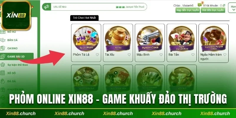 Phỏm online Xin88